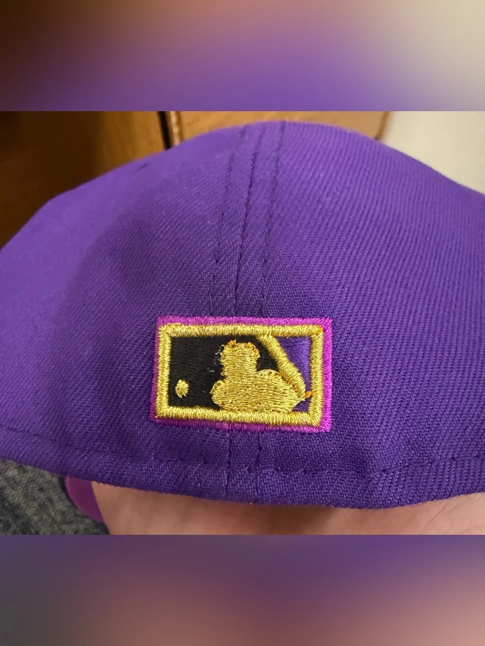 EUC Brooklyn Dodgers Jackie Robinson Patch rare purple New Era hat, size 7 3/4